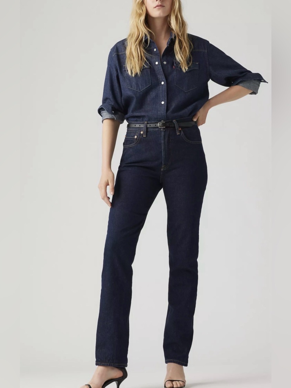 Levi’s High-Rise Dark Blue Women’s Straight Jeans NWT